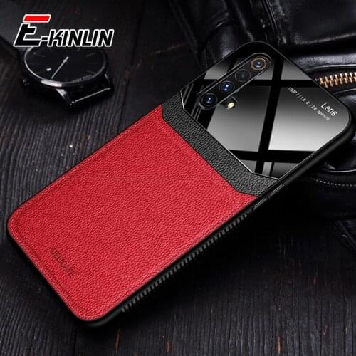 Leather Cover For Realme 6 X2 Pro X3 Super Zoom X50 X50m Luxury Silicone Shockproof Glass Mirror Back Phone Case