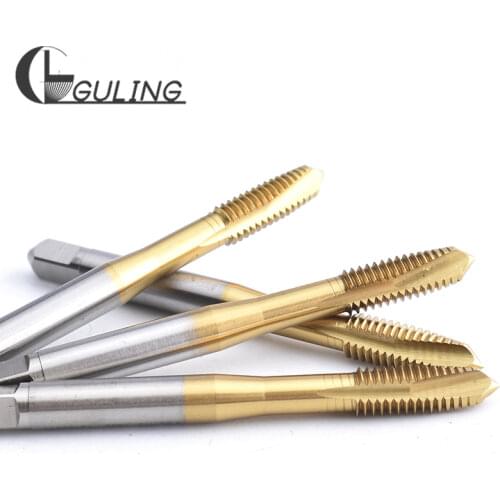 HSSE Metric With Tin Spiral Pointed tap M1 M1.2 M2 M3 M4 M4.5 M5 M6 M7 M8 M9 M10 M11 M12 M14 M16 M18 M20 M22 M24 thread taps