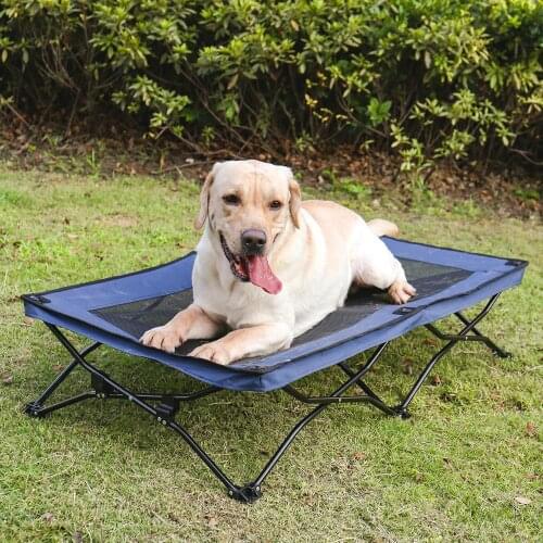 Portable Camping Elevated Pet Bed Durable and Breathable Travel Sleeping Cot Long Pet Bed Indoor or Outdoor Use
