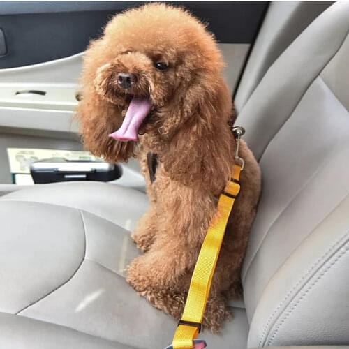Dog Cat Car Safety Belt Adjustable Leash Vehicle Seat Belt Magic Clip Pet Supplies Harness Safe Lever Traction Collar