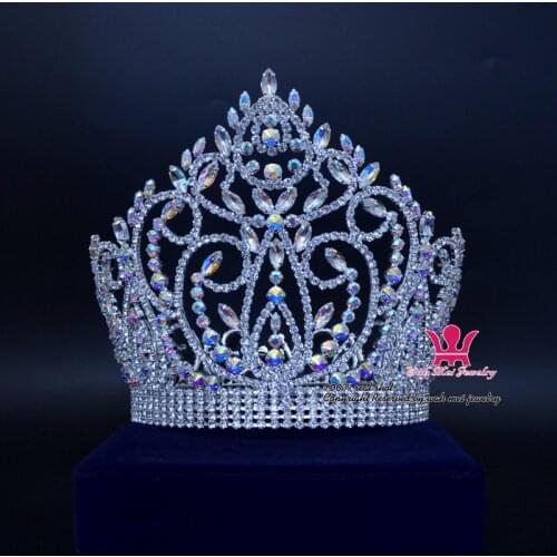 02164 Gorgeous Large Shining Tiara Miss Beauty Queen Princess Hairwear Accessories For Party Prom Night Clup Pageant Cr