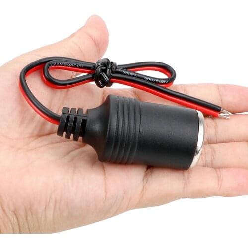 12~24V Car Cigarette Lighter Cable Socket Plug Connector Adapter Plug Receptacle Charger Car Auto Interior Accessories 15A 200W