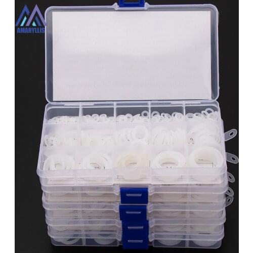 150-225pcs Silicone VMQ White Sealing O-rings OD 6mm-35mm CS1mm 1.5mm 1.9mm 2.4mm 3.1mm Durable Gasket O Rings Assortment Kit S7