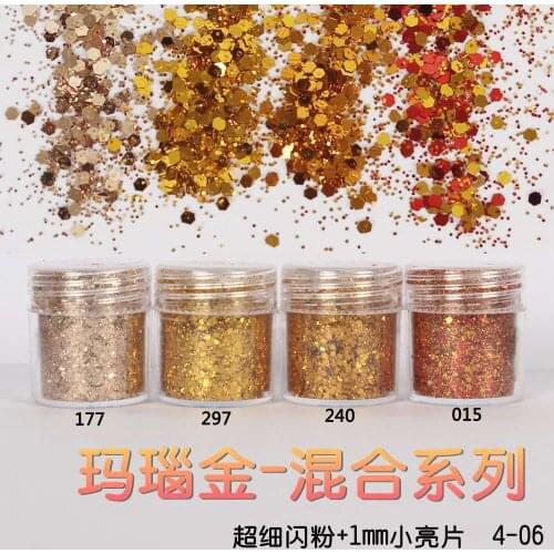 4 Box 10ml holographic Champagne Series Glitter Dust,Holographic, Iridescent Glitter, Nail Art Glitter, Body Glitter