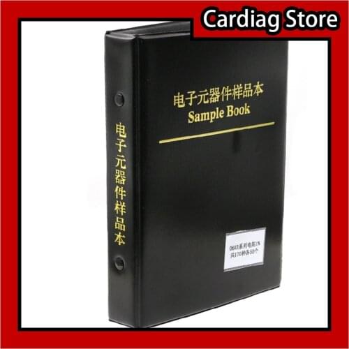 4250pcs/lot RC0603 FR-07 0603 SMD Resistance Sample Book 0R ~ 10M Tolerance