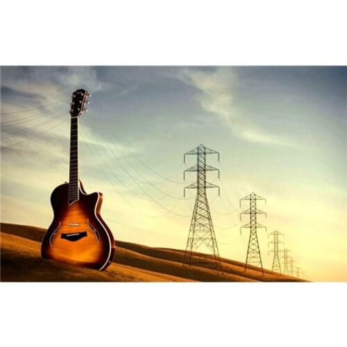 DIY Diamond Painting Needlework Full Square Drill Mosaic Diamond embroidery Pattern Decoration Guitar Wire Creative Photos 7323R