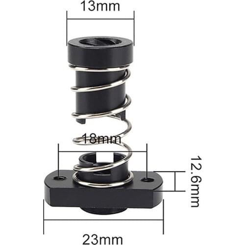 Anti Backlash Spring Loaded Nut Elimination Gap Nut T8 POM for 3D Printer Accessories