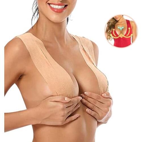 Hot Body Invisible Bra Women Nipple Cover Seamless Push Up Tape Bralette Sticky Bra Breast Lift Tape + Pasties + Clothing Tape