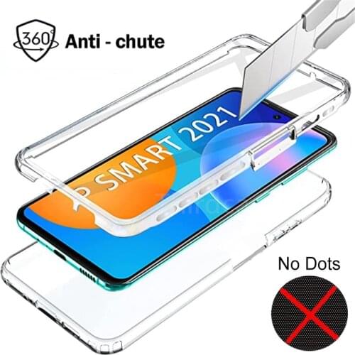 Double Protector Case for Huawei P Smart 2021 Y7A Y8P P30 P40 Lite E Y5P Y6P Y9S Clear Cover for Honor 9S 9C 9X 20S 20 Pro Coque