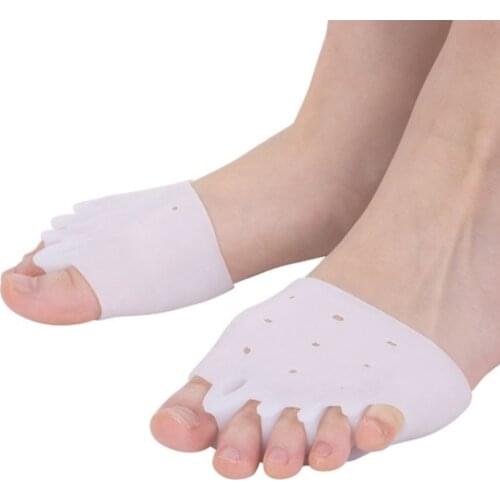 Foot Care Tools Forefoot Pads Five-hole Honeycomb Toe Separator Soft Gel Pain Relief Insoles Prevent Feet Callus Blisters Corn