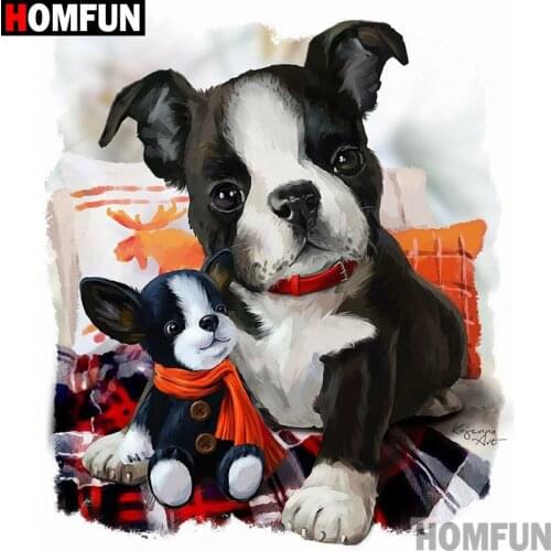 HOMFUN Full Square/Round Drill 5D DIY Diamond Painting "Cartoon dog" Embroidery Cross Stitch 5D Home Decor A00078