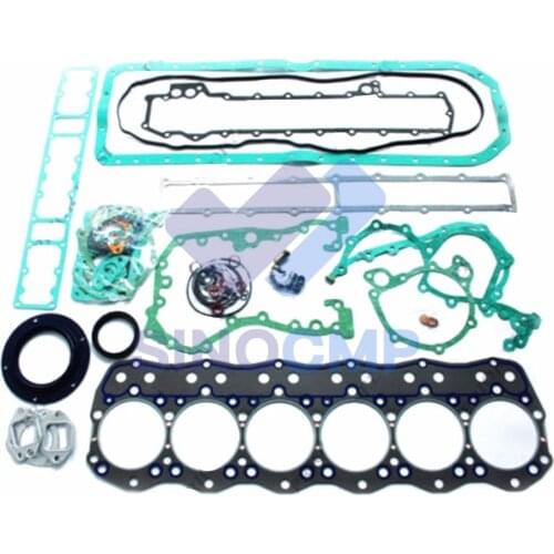 6D16 6D16T Engine Gasket Kit For Kobelco SK330 Kato Excavator