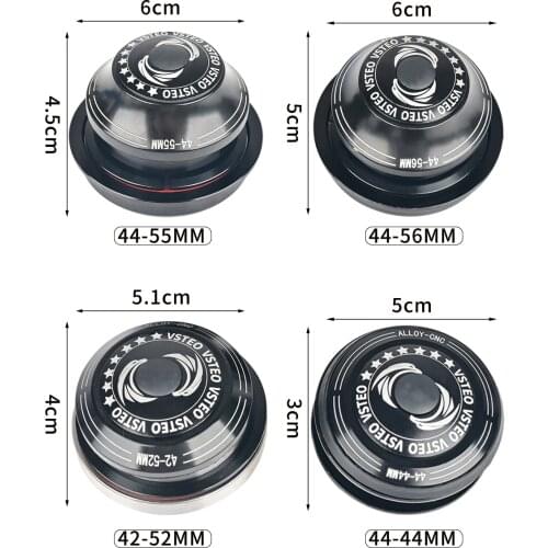 Bicycle Bearing headset 34/42/42-52/44/44-55/44-56mm Mountain bike tapered headset bearings bowl set tapered head tube bowl set