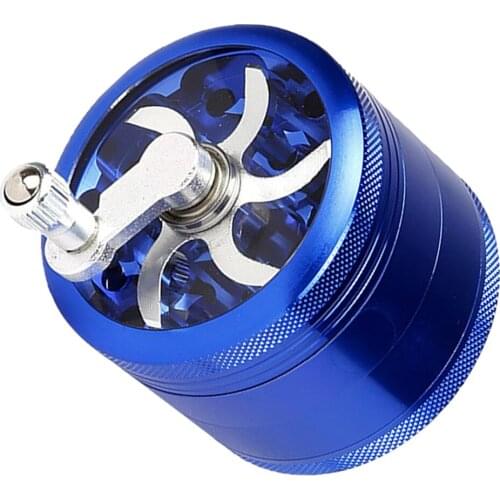 63mm Kitchen Herb Spice Grinder Metal 4 Layer Spice Herb Mill Hand Crank