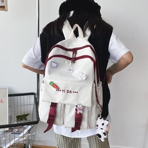 Cute school bags for teenage girls backpack women student bookbags high schoolbag 2021