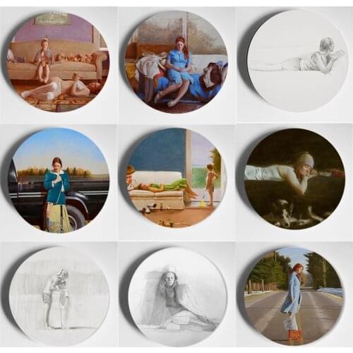 David Graeme Baker Wall Plate Beautiful High- Quality Decorative Plate Home Living Room Restaurant European Style Art Plate