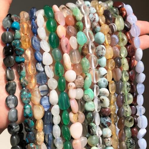 Natural Chrysocolla Prehnites Tiger Eye Agates Stone Irregular Loose Beads For Fashion Jewelry DIY Making Earrings Bracelets