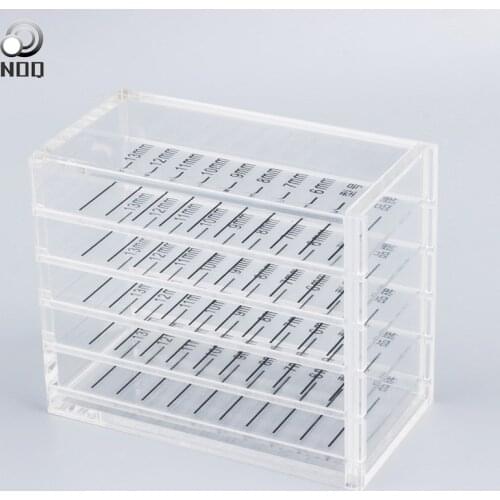 NOQ 5 Layers Acrylic Eyelash Storage Box Makeup Display Glue Pallet Holder For Eyelash Extension Stand Tools Transparent