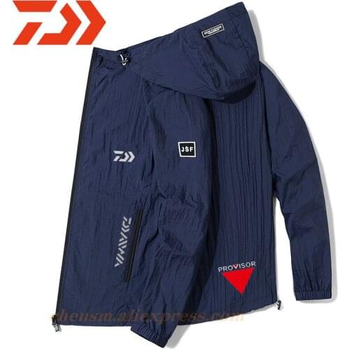 Unisex 2021 New Daiwa Fishing Clothing Thin Sun Protection Outdoor Casual Fishing Skin Jacket Hooded Breathable Fishing Shirt