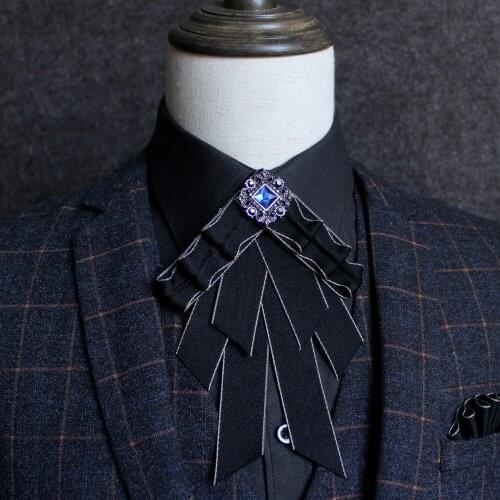 New FreeShipping fashion casual Mens male exaggerated collar host stylist collar Korean Mens Suit high tie BOW On Sale Headdres