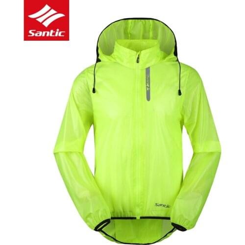 New Santic Mens Breathable Cycling Raincoat Waterproof MTB Mountain Road Bike Jerseys Anti-UV Quick Dry Jacket Bicycle Clothing