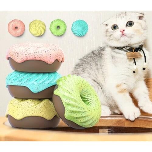 Cat Toy Donut Air Freshener Deodorizer for Pet Cat Dog House Box Litter Kennel Cattery Solid Aroma Washable Lasting Aromatherapy