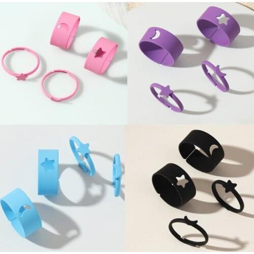 Couple Rings Butterfly Matching Rings For Women Men Wedding Set Promise Ring For Lovers Matching Purple Pink Black Color Rings