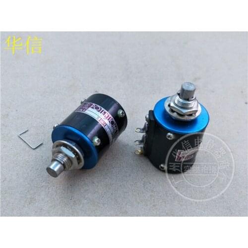 Used Japan Sakae Precision Variable Resistor S25HP-3E 10K 3 turns Potentiometer Handle 15MM switch