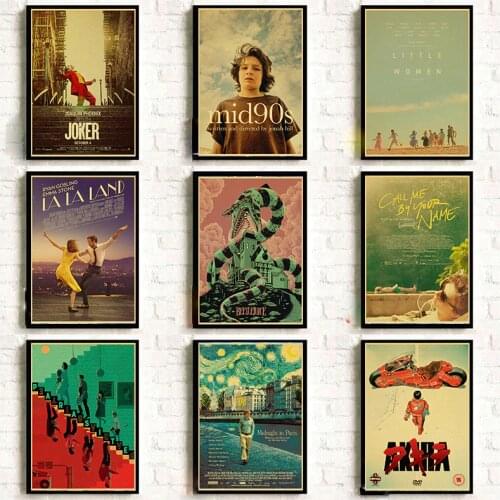 New Update Many kinds of MOVIE Retro Posters Kraft Paper Prints Art Paintings for Room Home Store Decor Wall Stickers