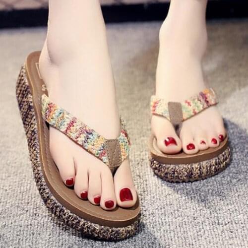 Womens summer footwear Flats sandals women Casual Shoes lovely Sandals Grass flip flops Leisure Sandalias Mujer 2019 s187