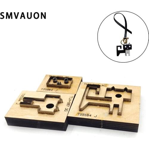 DIY leather jewelry wood die-cutting kitten 2020 new card package steel die-leather suitable for die-cutting machine