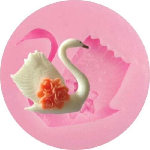 Swan shape Silicone Cake Fondant Decorating Baking Mould Kitchen Accosseries cookies soap moulds