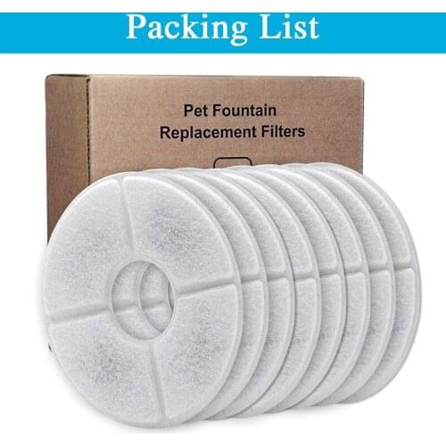 Replacement Activated Carbon Filter for Cat Dog Water Automatic Drinking Fountain Replaced Feeders Filters Pet Round Dispenser