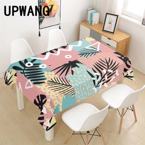 Tropical Plants Tablecloth 3D Printed Table Cover Rectangular Tablecloth Wedding Birthday Party Kitchen Home Decor