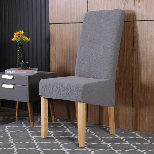 Jacquard Thicken Chair Covers Removable Spandex Elastic Dining Chair Cover Banquet Home Kitchen Chair Decor