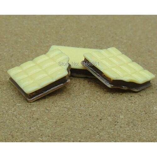 1pcs/lot resin flat back light yellow delicious chocolate17mm Cabochons Hair Bow Center Card Frame Making Craft DIY B301-2