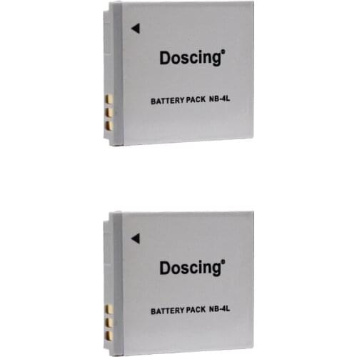 2pcs 1000mAh NB-4L NB4L Replacement Battery for Canon IXUS 50 55 60 65 80 75 100 I20 110 115 120 130 IS 117 220 225 Wholesale