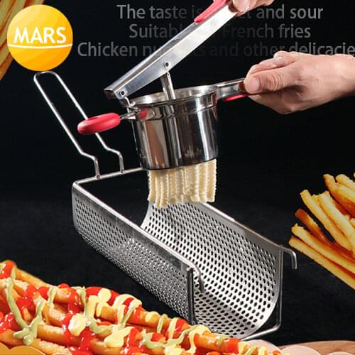 20cm 30cm Super Long Fries Chips Dispenser Maker Stainless Steel Footlong Fries Presser Machine Food Noodle Pressors