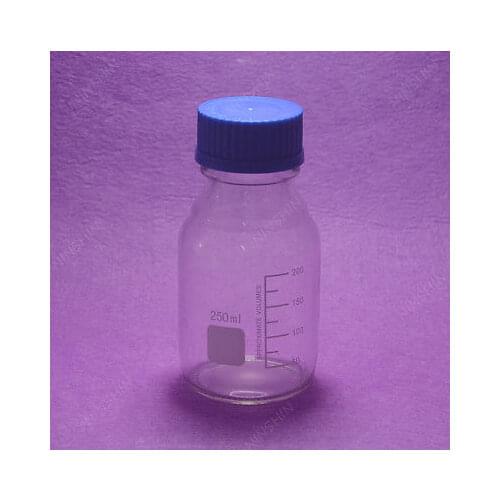 250mL Reagent Bottle with Cap Autoclavable, Heavy Wall,lab Glassware