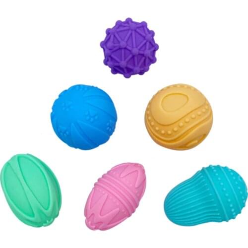 6pcs/set Early Development Baby Sensory Ball Hands Touch Massage Baby Ball Multi Textured Tactile Toys For Baby 0 12 Months