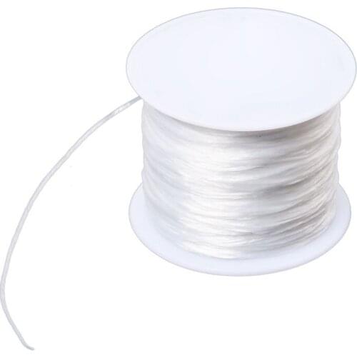 White Elastic Stretchy Crystal Line Jewelry Beading Thread Spool 100 Meters