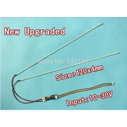 Free ship 10 PCS 18.5'' 420mm Adjustable brightness led backlight strip kit,Update 18.5inch-wide LCD ccfl panel to LED backlight