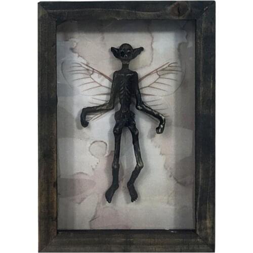 Solid Wooden Hanging Photo Frame Halloween Picture Frame Decor Dark Wind Mysterious Corpse Specimen For Halloween Ghost Festival