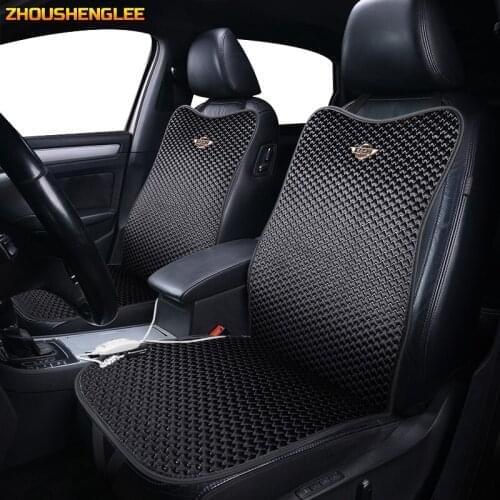 ZHOUSHENGLEE 12V Heated car seat cover for SEAT Ateca LEON Toledo arona exeo IBL Winter Pad Cushions auto styling