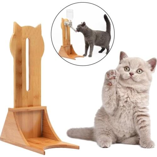 Pet Wooden Water Feeder Drinking Fountains Pet Water Dispenser Drinking Water Hanging Cat Dog Kettle Pet Supplies Water Feeder