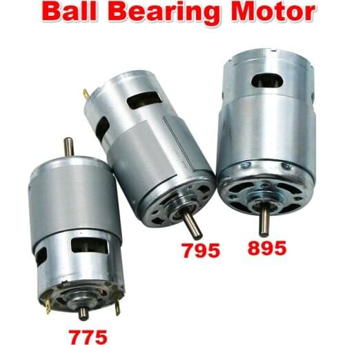 DC12V Motor 775/795/895 Double Ball Bearing 6000-12000RPM Large Torque High Power Low Noise Hot Sale Electronic Component Motor