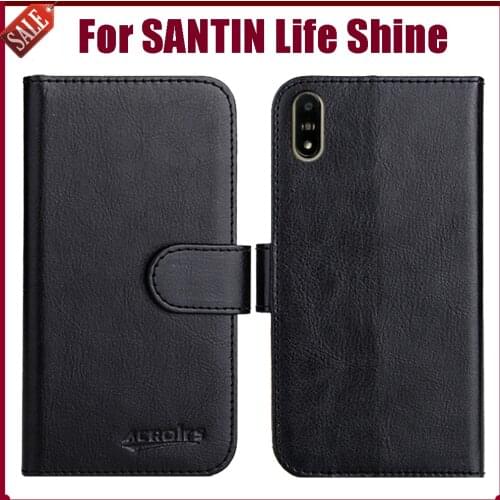 Hot! SANTIN Life Shine Case 6" Fashion 6 Colors Flip Soft Leather Wallet Protective Cover For SANTIN Life Shine Case Phone Bag