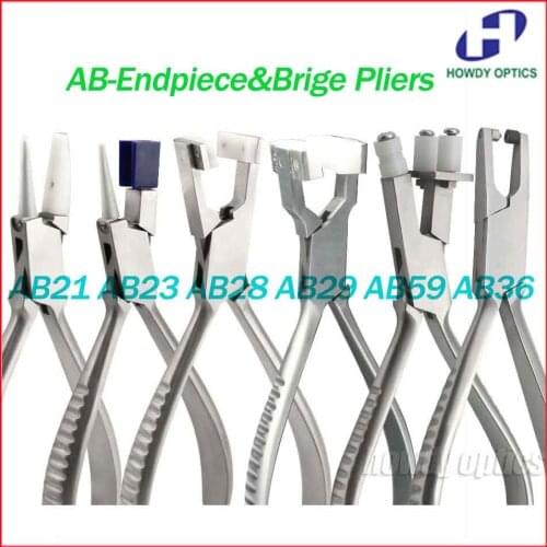 Quality AB-Endpiece & Bridge Glasses Plier AB21 AB23 AB28 AB29 AB59 AB36 Free Shipping