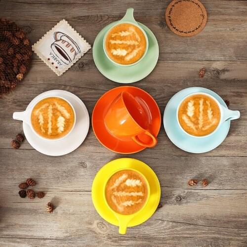 300ml mix color intelligentsia new bone china coffee cups and saucers
