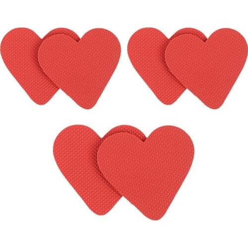 2pcs Shoe Pads Sole Protector Non Slip Women High Heels Cushion Forefoot Sticker Heart Shape Design